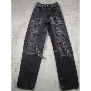 BDG Black Distressed Ankle Jeans
